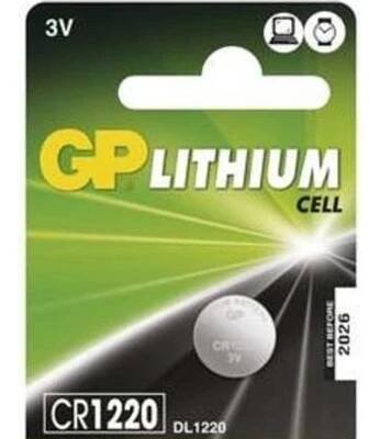 Obrázek z GP CR1220 baterie - lithium 3V