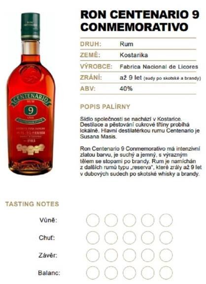 Ron Centenario 9 Conmemorativo 0,04l 40%