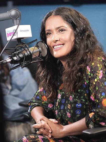 Salma Hayek Visits The SiriusXM Studios In Los Angeles