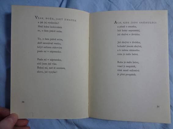 Milostná píseň: vybrané básně, 1954