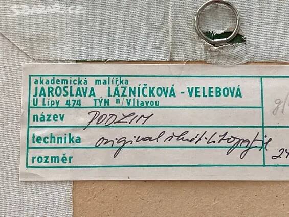 Jaroslava Lázničková-Velebová- Podzim