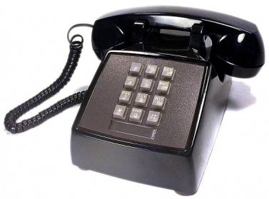 File:AT&T push button telephone western electric model 2500 dmg black.jpg - Wikimedia Commons