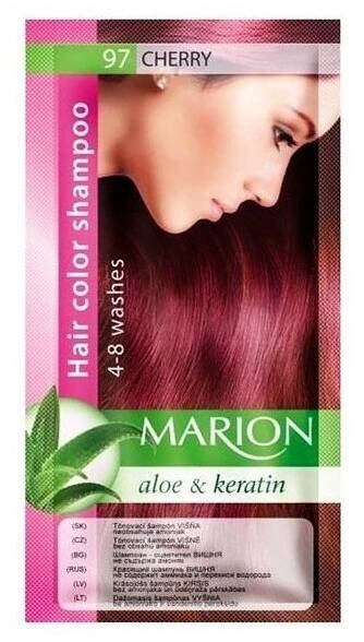 MARION Hair Color Shampoo 97 Cherry - barevný tónovací šampon 40ml - višňová - Vlasy-Kosmetika.CZ