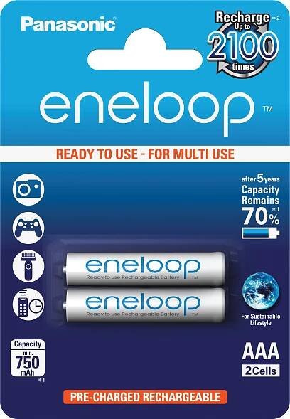 PANASONIC Eneloop AAA NiMH 750mAh / 2ks