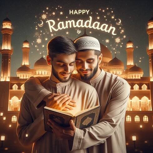 AI Ramadan Mubarak Name Wishes Image