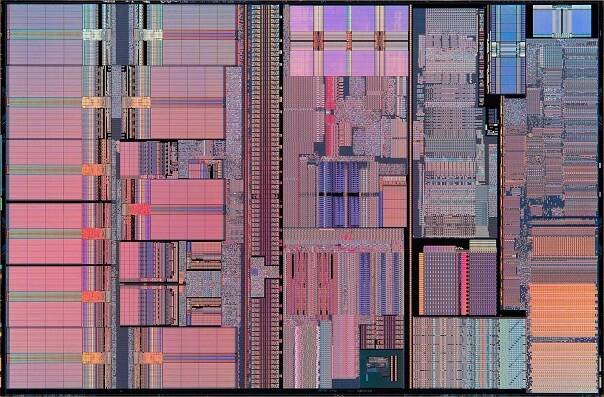 Die shot of an AMD K6-233APR processor