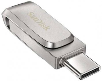 Flash disk 128 GB SANDISK pro Apple iPhone / iPad / MacBook - USB-C / USB-A - kovový - stříbrný