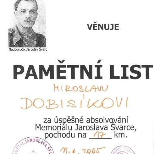 Pamětní listy 🔖 – Memoriál Jaroslava Švarce