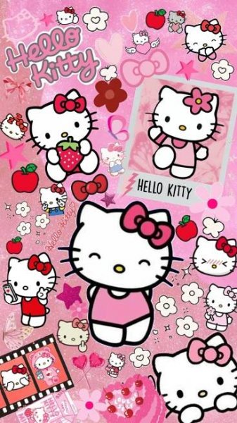#wallpaper #books #vibes #fyp #pink #pinkaesthetic #hellokitty #hellokittywallpaper #hellokittycore #love #strawb… | Hello kitty dövmeleri, Hello kitty, Şirin çizim