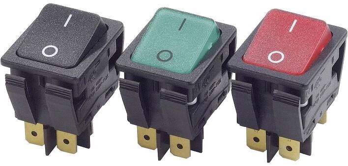 kolébkový spínač s aretací Arcolectric (Bulgin Ltd.) C6053ALNAH, 230 V/AC, 16 A, 2x vyp/zap, N/A, 1 ks