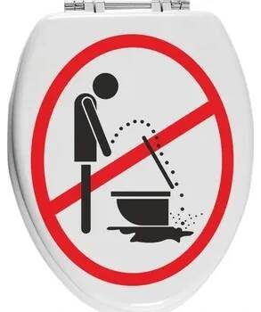 Samolepka na WC Zákaz (dekorace do bytu)