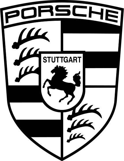Porsche Logo Black and White