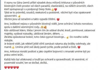 Příspěvky z facebookových skupin členů Novija Gána Sepata + ukázka z tajného manuálu sekty