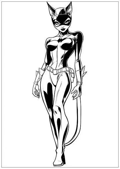 Free Printable catwoman_coloring_pages_3