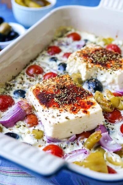 Kritharaki-Auflauf mit Feta
