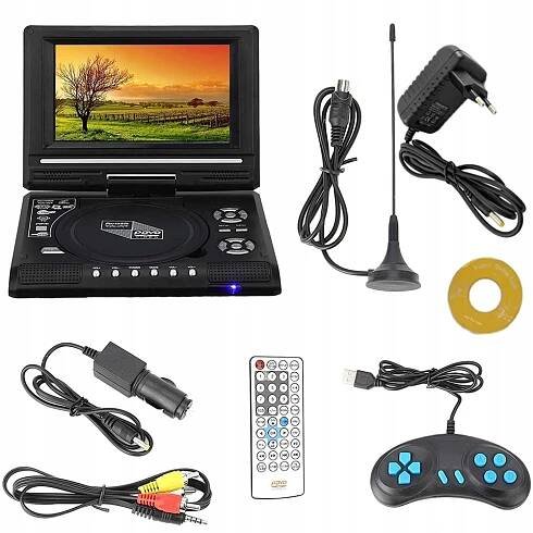 Přenosný přehrávač DVD 7.8 palců Funkce her a LCD displej 16:9
