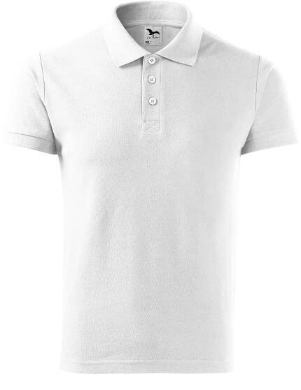 Pánské triko s límečkem MALFINI COTTON 212 BÍLÁ velikost: S : ALTISPORT.cz