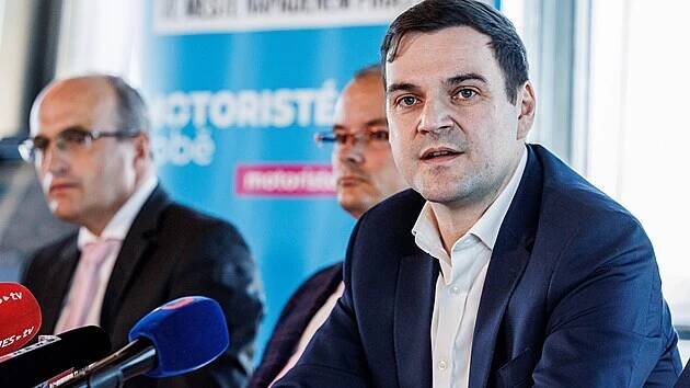 Představení nové strany Motoristé sobě. Na snímku Petr Macinka, kandidát na primátora. (9. srpna 2022)