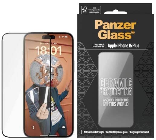 PanzerGlass Ceramic Protection Ultra-Wide Fit ochranné sklo na displej smartphonu Apple iPhone 15 Plus 1 ks odolné vůči 