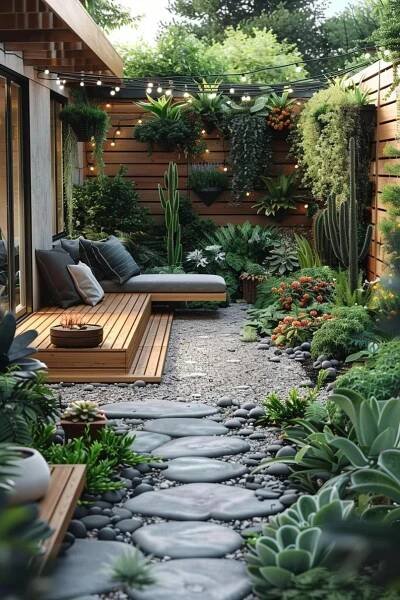 Stunning small garden ideas you must see! Transform your compact space with these creativ… | Small courtyard gardens, Courtyard gardens design, Backyard landscaping