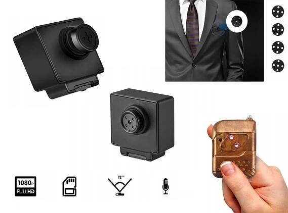 Knoflíková kamera Mini FULL HD 1920*1080P - Spy Video / Audio + dálkové ovládání