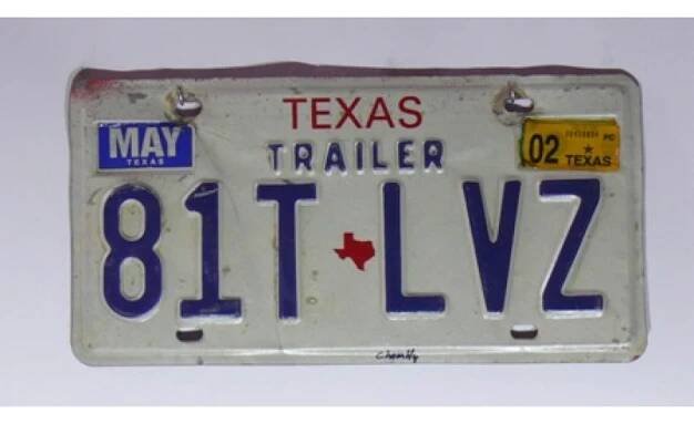 Americká SPZ Texas