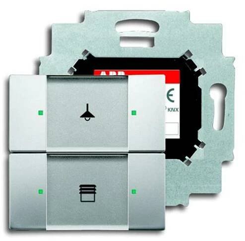 ABB KNX Prvek ovládací 2nás. se sběrnic. spojkou ušlechtilá ocel 6126/01-866-500