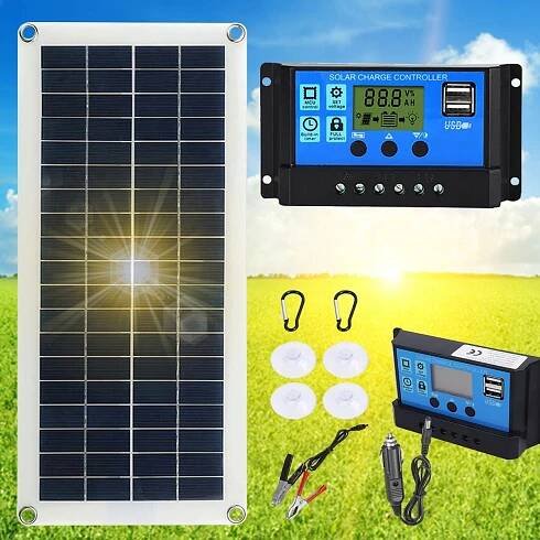 300W SOLÁRNÍ PANEL SADA PRO OBYTNÝ VŮZ SOLÁRNÍ REGULÁTOR 40A PWM 12V