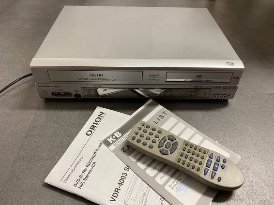 COMBO ORION VDR-4003 - digitalizace VHS kazet na DVD, Hifi, 6 hlav, DO - TV, audio, video