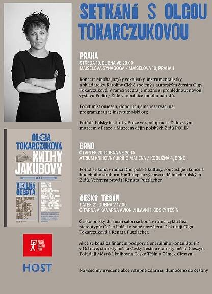 V dubnu zavítá do České republiky Olga Tokarczuková