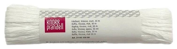 Papírová příze Raffia 30m bílá matná