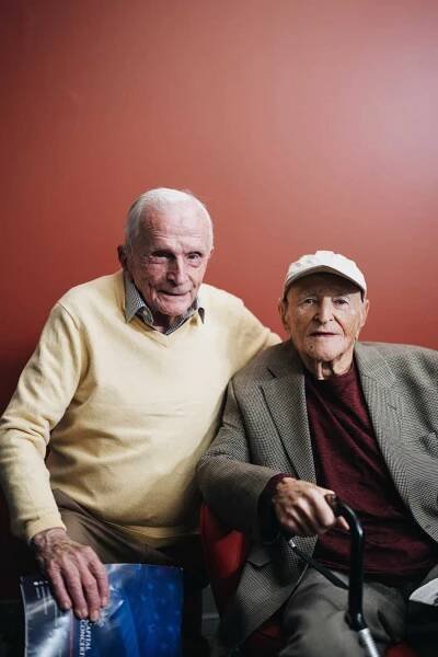 Jack Moran (left) was a liberator at Buchenwald and Andrew Roth was a survivor from the camp.