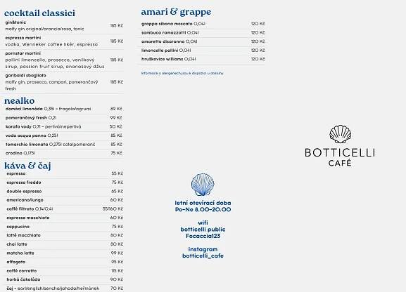 Menu :: Botticelli