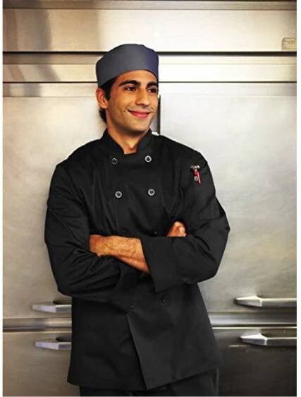 CHEF WORKS BASTILLE SMALL BLACK CHEF COAT