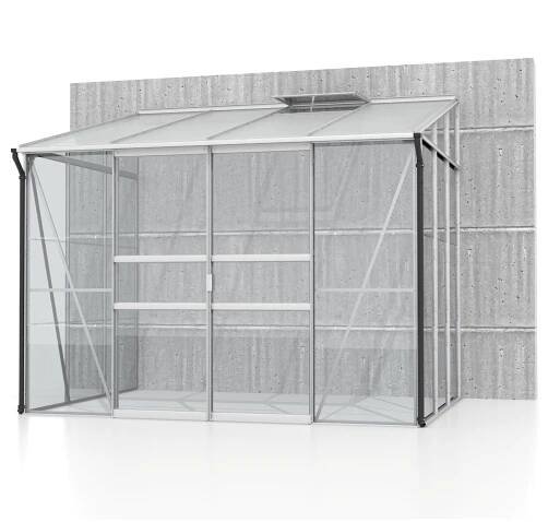 skleník VITAVIA IDA 5200 sklo 3 mm + PC 6 mm stříbrný