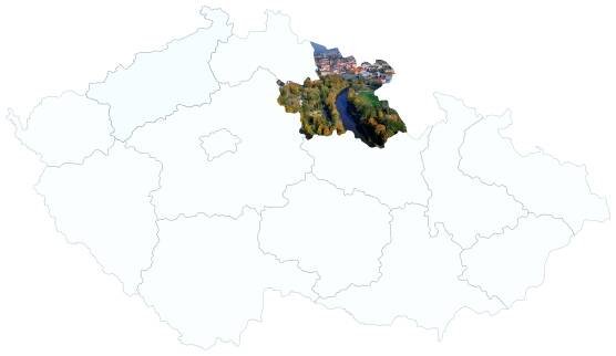 Mapa oblasti působnosti – Hradec Králové a Královéhradecký kraj