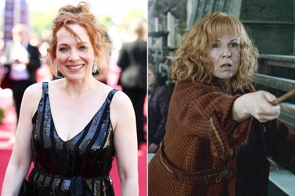 Katherine Parkinson at the 2025 BAFTA Television Awards; Julie Walters as Molly Weasley