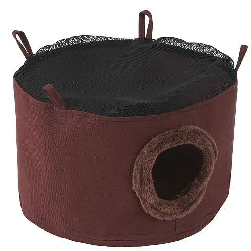 Akinu HUGS Závěsný domeček pro hlodavce hnědý ⌀ 30 cm x 12 cm