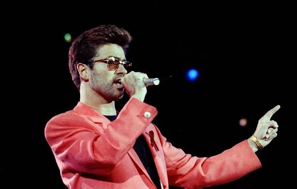 Singer George Michael performs at the Freddie Mercury Tribute Concert for AIDS Awareness, at Wembley Stadium, in London