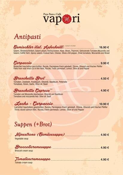 Neuigkeiten – Vapori Bistro Pizza & Pasta