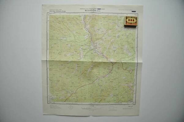 STARÉ HAMRY BÍLÁ GRUŇ NAZATOPENÉ ÚDOLÍ OSTRAVICE - MAPA GŠ 1:25k 1957 - Staré mapy a veduty