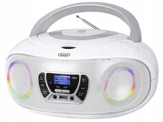 BOOMBOX RÁDIO DAB CD PŘEHRÁVAČ MP3 USB LCD budík