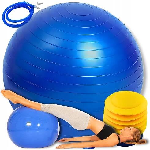 GYMNASTICKÝ MÍČ REHABILITAČNÍ GYMNASTICKÝ TRÉNINK FITNESS + PUMPA 65 CM