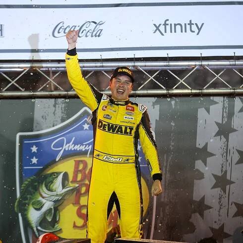 Christopher Bell wins late 4-car sprint at Bristol night race