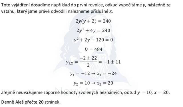 Didaktický test z matematiky - jaro 2020 - řešení úlohy 14