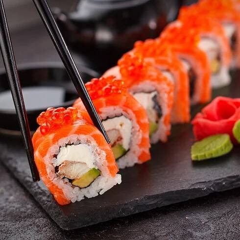 Rýže na sushi 1 kg Středně zrnitá Calrose pro japonskou kuchyni Sushi rýže Značka žádná značka