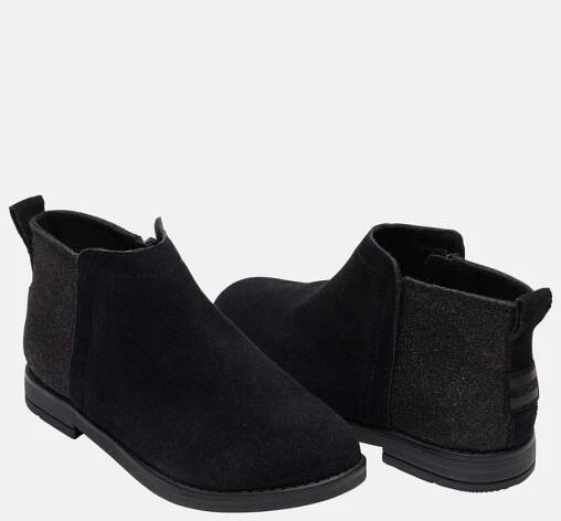 Dětské černé kotníkové boty TOMS Youth Deia