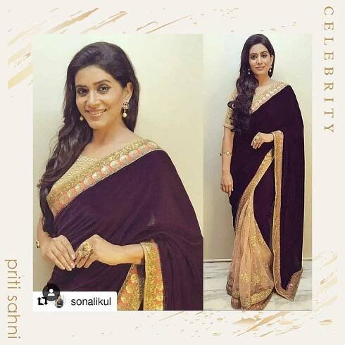 Sonali Kulkarni -Celebrity - Top Fashion Brand and Designer Priti Sahni