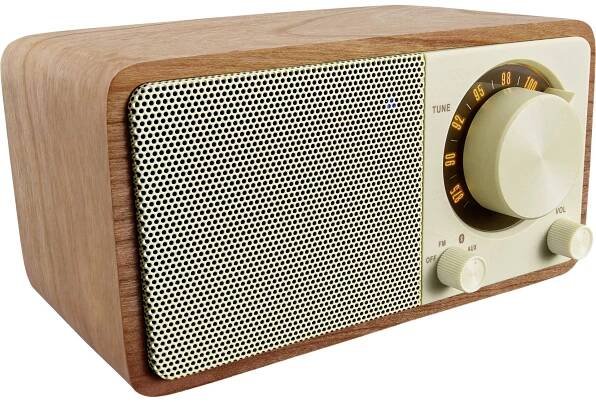 Sangean WR-7 Genuine Mini A500406 stolní rádio, FM, Bluetooth, s akumulátorem, vlašský ořech