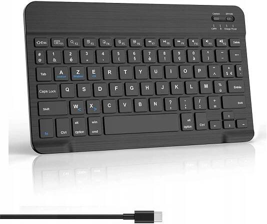 SENGBIRCH Bezdrátová Bluetooth klávesnice AZERTY 10,5 palců pro iPad a27